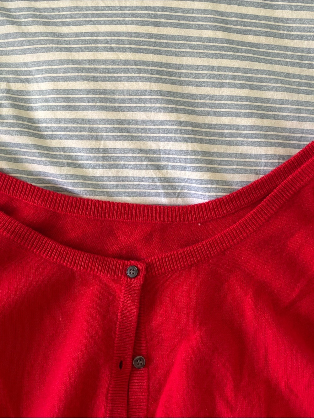 Naadam Signature Cashmere Open Neck Cardigan Sweater in Firecracker Red - Picture 4 of 6
